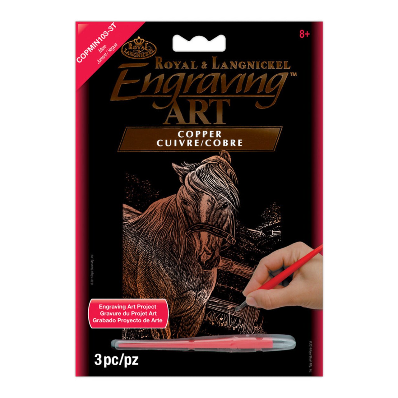 COPMIN-103 | Engraving Art™ 5" x 7" Horse Copper Foil Project